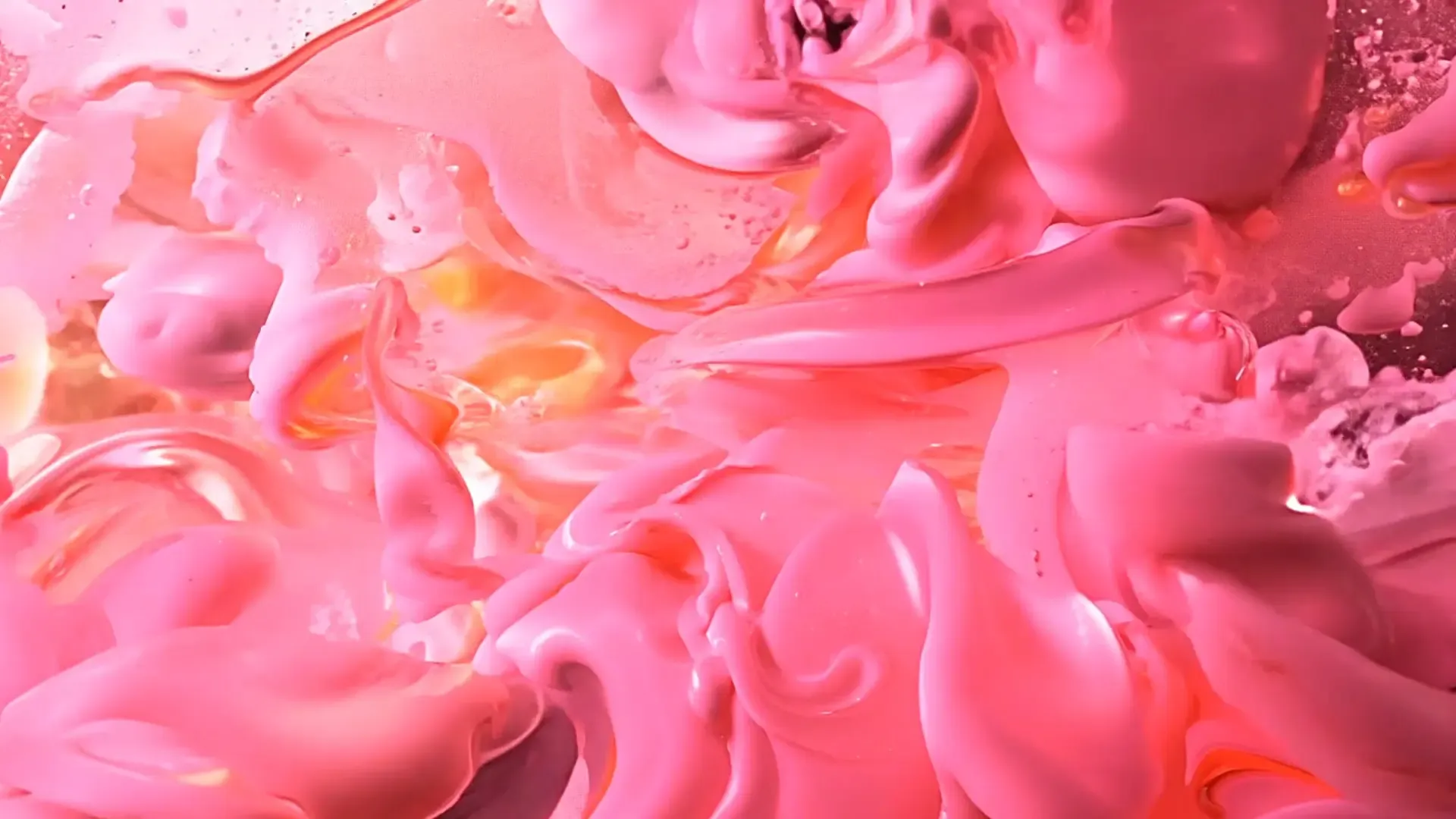 Flowing Pink Liquid Overlay for Cosmetics Advertising and Beauty Branding